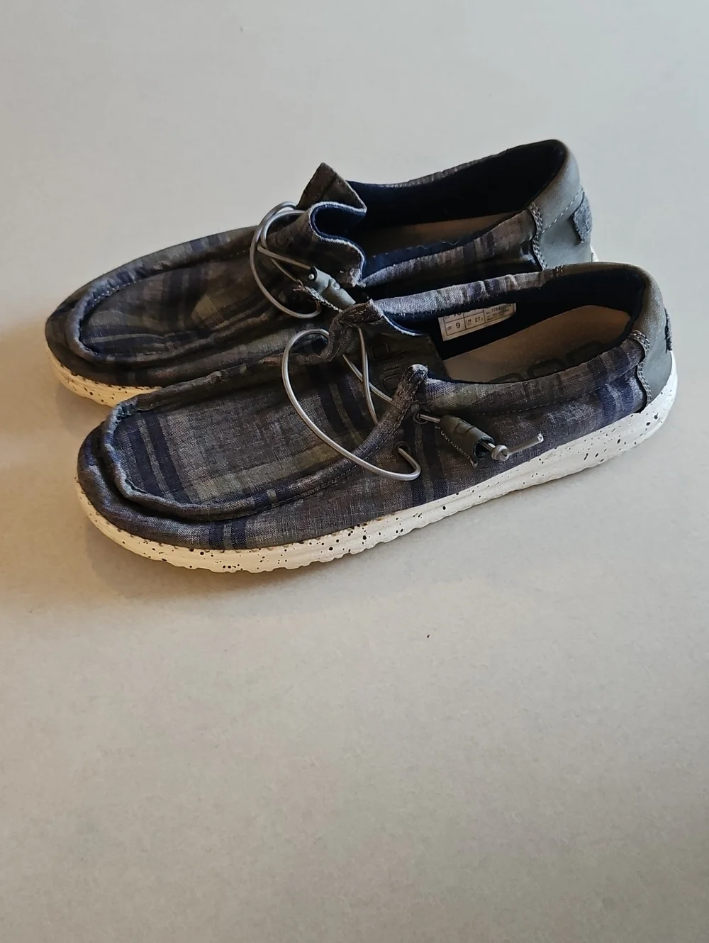 Hey Dude Funk Plaid Blue Grey